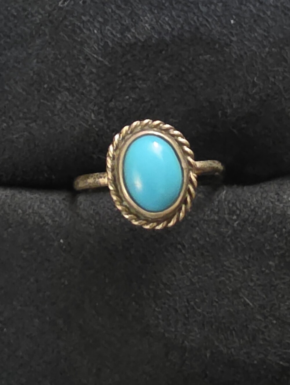 Sterling Silver Native Turquoise Ring (Vintage)